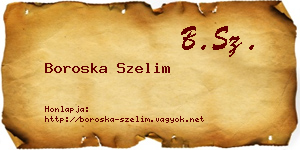 Boroska Szelim névjegykártya